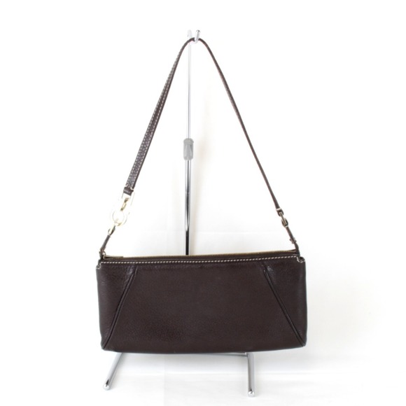 Salvatore Ferragamo Shoulder Bag Leather Brown Women's